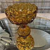 Gold Glass Dish w/Pedestal