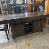 Reclaimed Pine Farmhouse Table w Storage