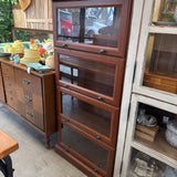 Barrister-Style Glass Bookshelf