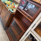 Barrister-Style Glass Bookshelf