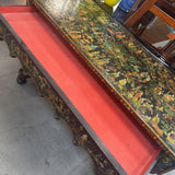 Lacquered & Giltwood Chinoiserie-Style Console w Drawer - Made in England