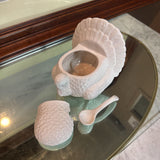 Turkey 3 Piece Cranberry Server