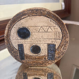 MCM Round Wheel Pottery Vase by Troika made in England