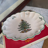 Christmas Tree Scalloped Tray by Spode