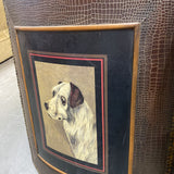 Dog Image on Animal Print Frame