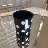 Black & White Polka Dot Vase - Votive Holder
