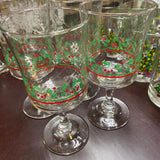 Vintage Libby Holiday Wine Glass