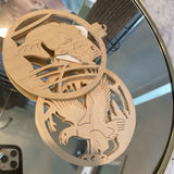 Wood Cutout Eagle or Salmon Ornament