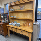 2 Drawer Wood Hutch w/3 Shelves