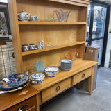 2 Drawer Wood Hutch w/3 Shelves