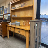 2 Drawer Wood Hutch w/3 Shelves