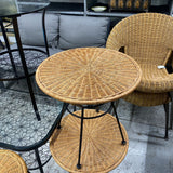 Wicker Table w/Metal Legs