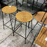 Wicker Stool w/Metal Legs- Counter Height