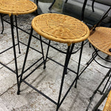 Wicker Stool w/Metal Legs- Counter Height