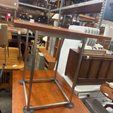 Wood Counter Height Square Dining Table w/Metal Legs