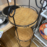 4 Tier Wicker Shelf
