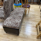 Animal Print Bench w/Storage