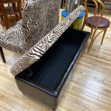 Animal Print Bench w/Storage