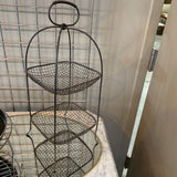 2 Tier Metal Basket Stand