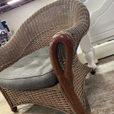 Swan Wicker Chair w/cushion