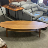 Surf Board Coffee Table w/Woven Shelf