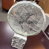 Mixed Media Sculpture - Threaded Woman on Stone Base