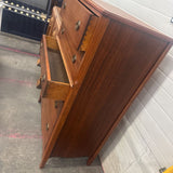 American Federalist Style Highboy Dresser - 5 Drawer