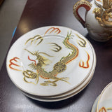 Vintage 1900-1940 era, Japanese Hand-Painted Gilt Gold Tea Set for 6