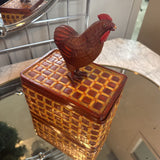 Chicken on Woven Basket