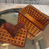 Chicken on Woven Basket
