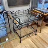 Wine Cart w/Glass Shelves