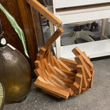 Geometeric Wood Handing Basket