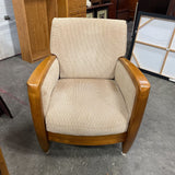 Upholstered Chair w/Wood Arms