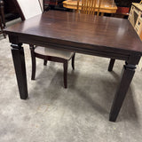 Square Dining Table w 18" Self Storing Leaf