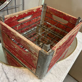 Red United Dairy Wood Crate