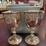 Corbell & Co Silverplate Goblet - boxed Set of 2