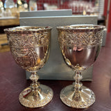 Corbell & Co Silverplate Goblet - boxed Set of 2