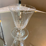 Stemmed Glass w/Etched Wheat Pattern