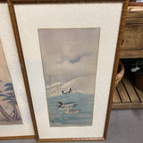 Framed Japanese Silk Scroll