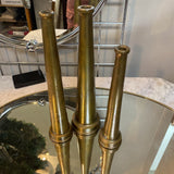 Set of 3 Antique Brass Fire Hose Nozzles