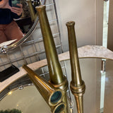 Set of 3 Antique Brass Fire Hose Nozzles