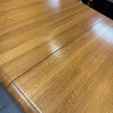 Solid Oak Wambold Dining Table w 2 20" Self-Storing Leaves