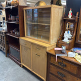 Hutch with glass sliding door