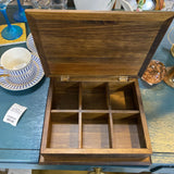 Guatamalen Wooden Box w/Woven Design