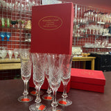 Set of 6 Veritable Crystal Champagne Flutes