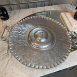 Hammered Aluminum Tray w/Lid