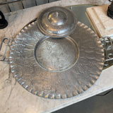 Hammered Aluminum Tray w/Lid