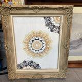 Framed Mandala Art w/Ornate Frame