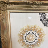 Framed Mandala Art w/Ornate Frame
