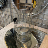Metal Mesh Hurricane Pillar Candleholder